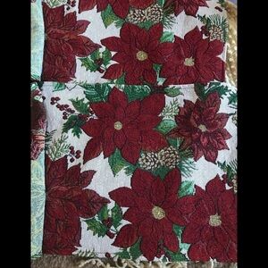 4 Piece Poinsettia Placemats